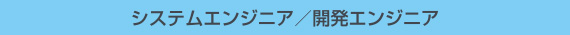 システムエンジニア/開発エンジニア